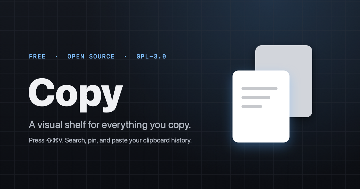 Copy — визуальная история буфера обмена для&nbsp;macOS